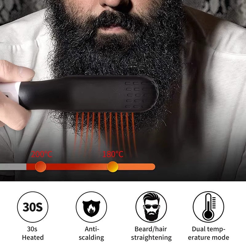 Elektrischer Heißer Kamm Haarglätter und Bartpflege, Herren - Bild 5
