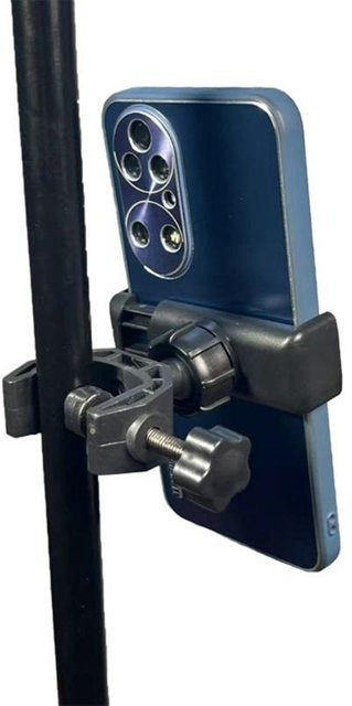 Multifunktionaler Telefonhalter-Clip in Schwarz als universelles Stativ-Kugelkopf-Ersatzzubehör für Live-Streaming und Ringlichter - Bild 1