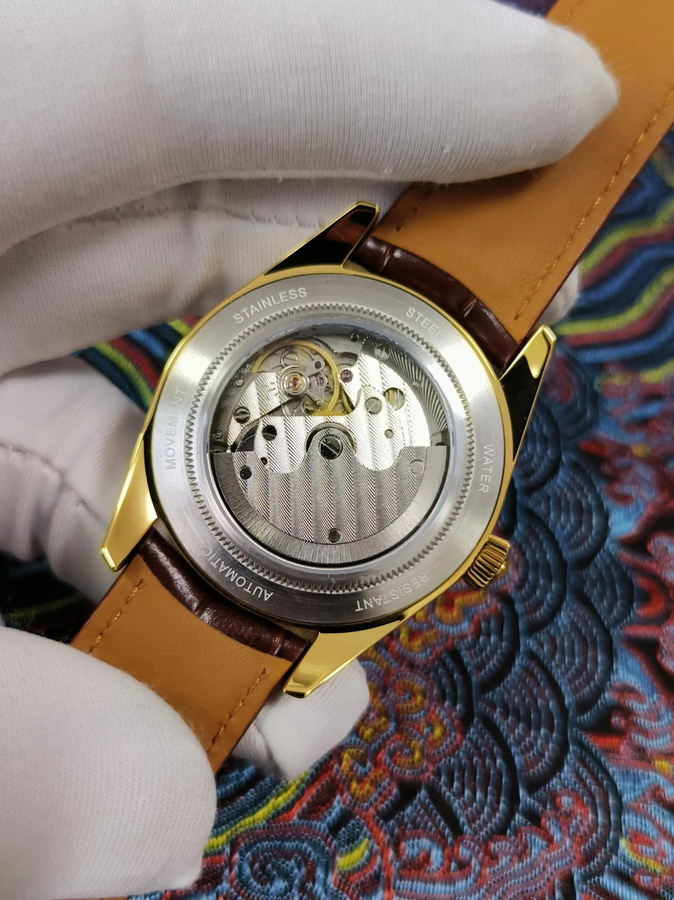 Seagull Armbanduhr, Automatik, Edelstahl, Gold, Herren - Bild 5