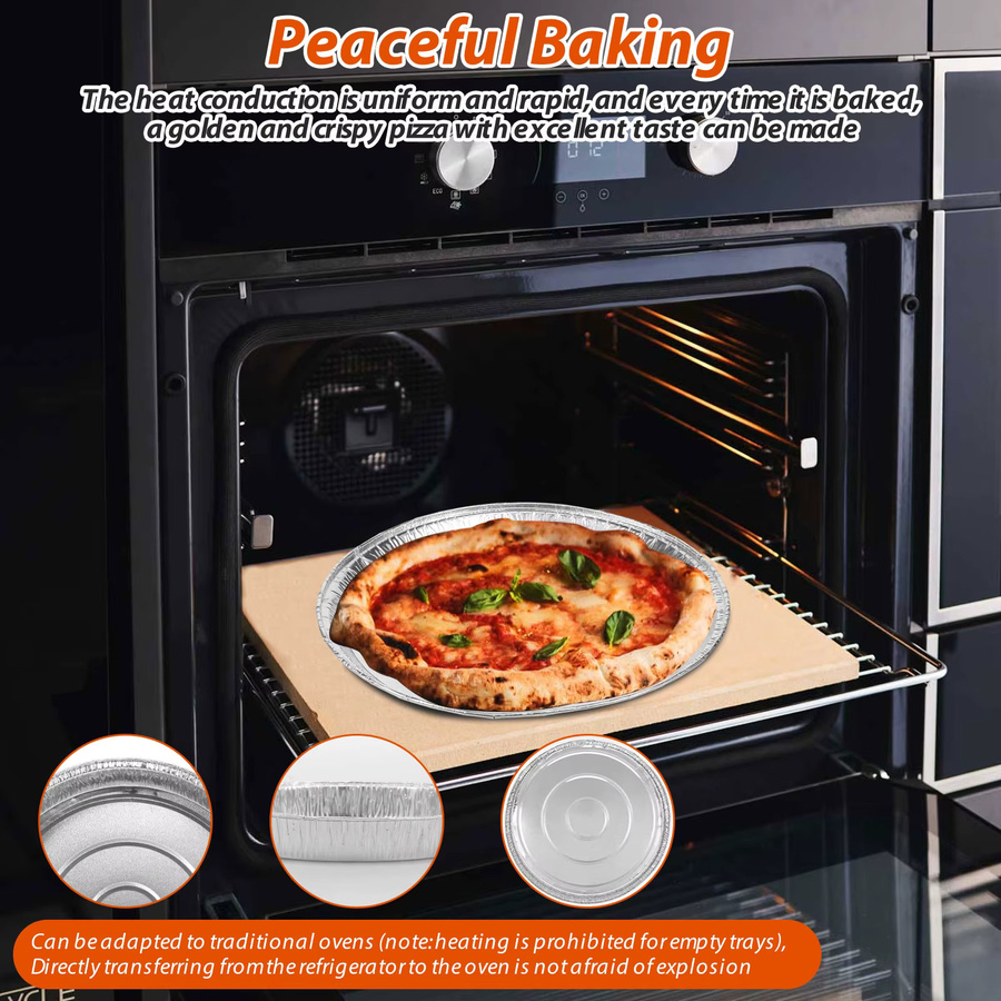Willstar 20er Set Einweg Pizza Tabletts aus Aluminium, Rund, Silber, Durchmesser: 30,48 cm - Bild 4