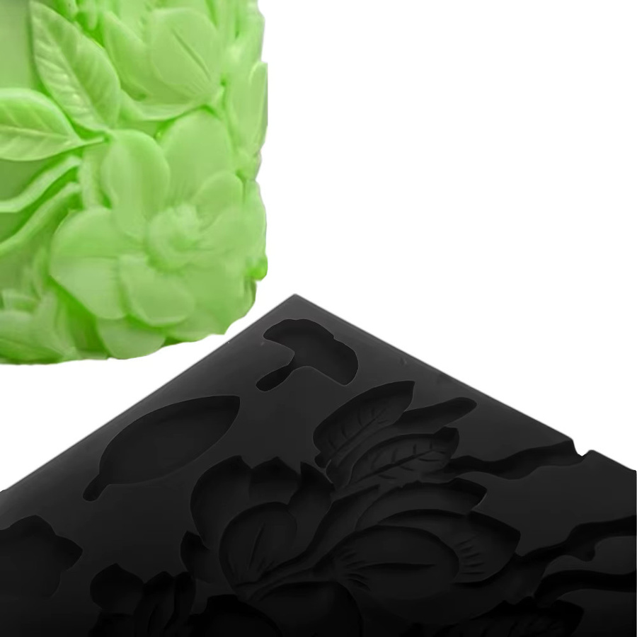 Meibum Relief Magnolia Silikonmatte in Schwarz für Fondant, Kuchen und Schokolade - Bild 6