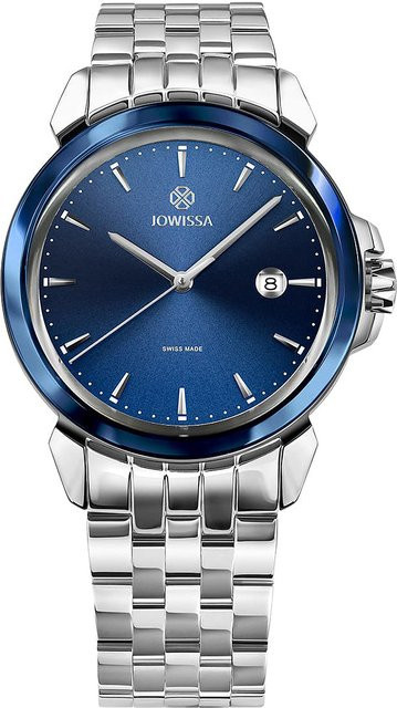 Jowissa Herrenuhr, Quarz, Edelstahl, Blau, 42 mm, 5 ATM - Bild 1