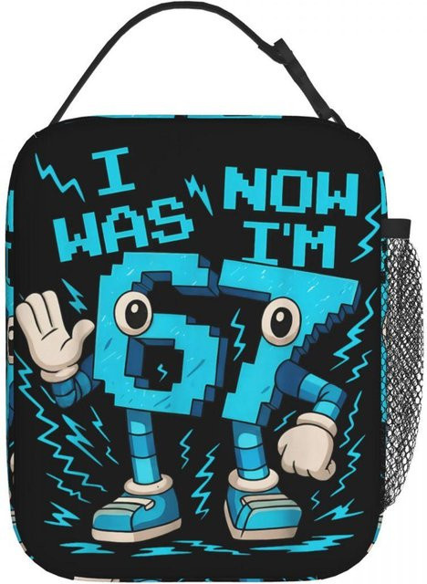 Isolierte Brotdose mit 67 Meme Design von Fancy Style Studio, Mehrfarbig, Tragbare Thermotasche für Outdoor und unterwegs - Bild 1
