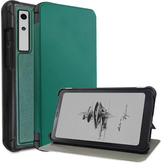 Schlanke Flip Book Hülle für Onyx Boox Palma 2023 mit harter PC-Rückseite in Grün - Bild 1