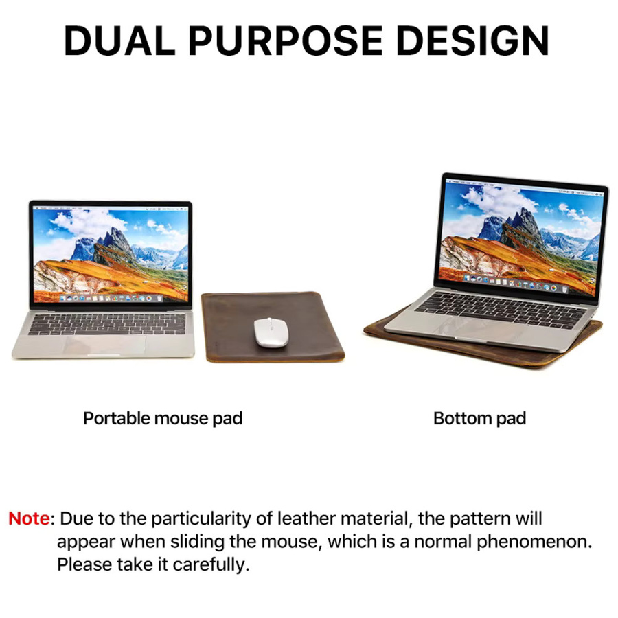 CONTACTS FAMILY Echtleder Laptop-Hülle für Macbook Pro Air und HP DELL XPS, Farbe: Braun - Bild 4