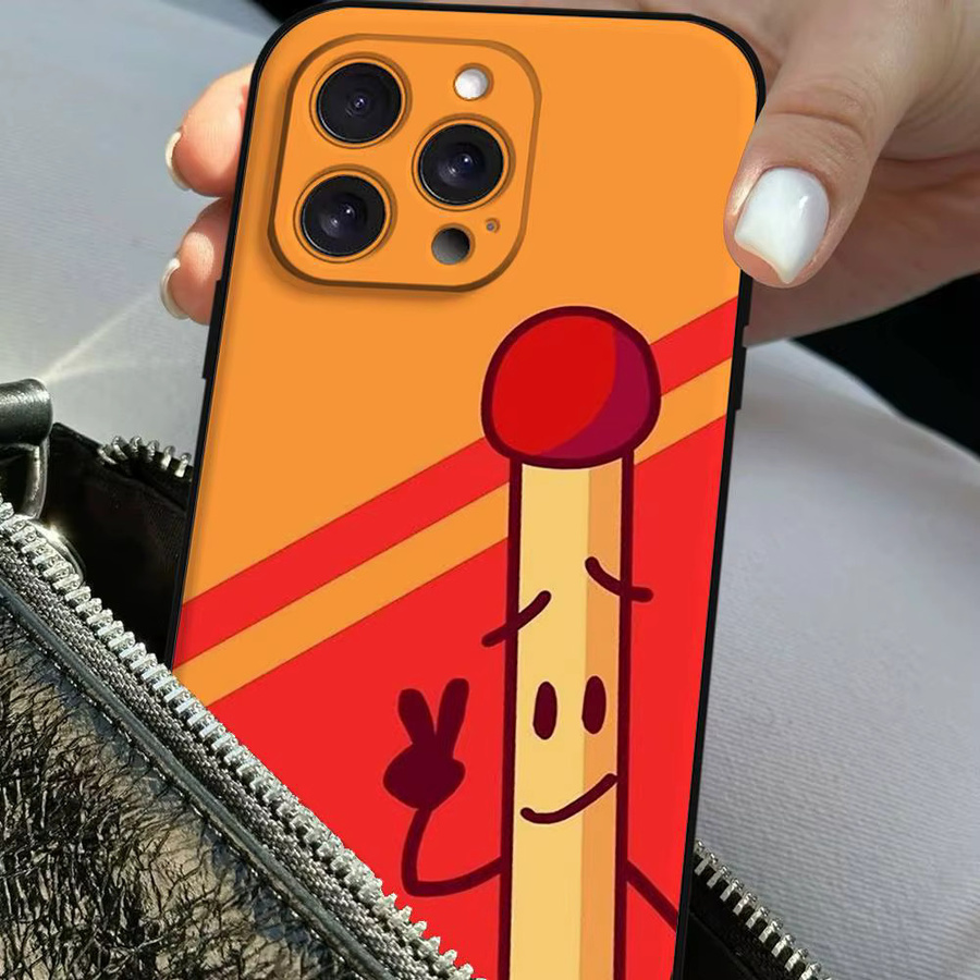 Mesuca Bfdi Battle For Dream Island Handyhülle für iPhone 11 bis 17 Pro Max, Schwarz/Mehrfarbig, Weiche Schutzhülle - Bild 5