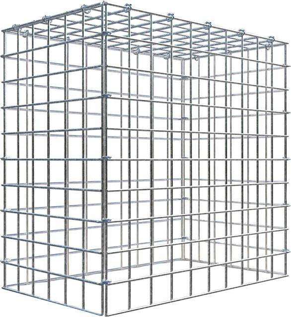 Gabiona C-Ring Anbaukorb Typ 3 in Silbergrau, B/T/H: 50 x 50 x 30 cm - Bild 1