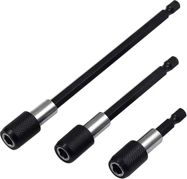 Skeyo 1/4 Sechskant-Schnellwechsel-Verlängerungsstange für Elektrobohrer, magnetischer Schraubendreher-Verlängerungshalterung in Schwarz - Bild 1