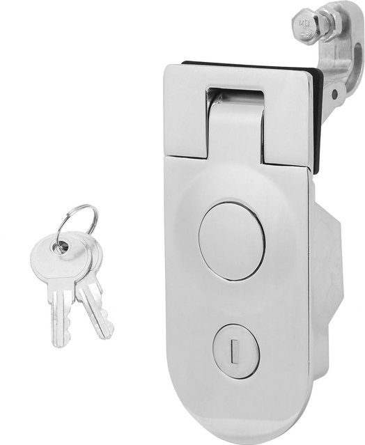 KaiSai Kompressionsriegel aus Zinklegierung mit 2 Schlüsseln in Silber für Wohnmobile, Yachten, Koffer und Lagertüren - Bild 1