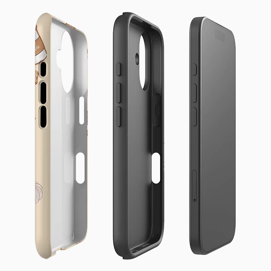 Handyhülle Herbstkaffee und Kürbisse für iPhone 17 16 15 14 13 12 Pro Max Plus mit doppelschichtiger Rückseite - Bild 2