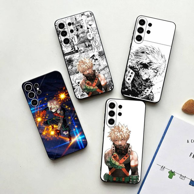 Handyhülle Bakugo My Hero Academia für Samsung Galaxy S25 S24 S23 S22 S21 S20 Ultra Plus FE Note 10 9 5G in Schwarz - Bild 1