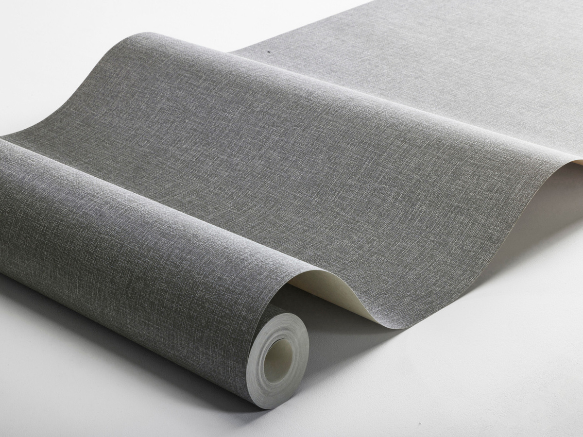 Boråstapeter Wallpaper Canvas Tapete in Graphitgrau mit abstraktem skandinavischem Design aus Vlies und Textil - Bild 2