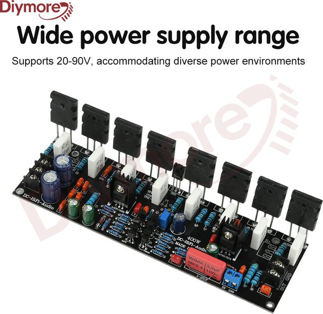 diymore Audio-Verstärkermodul 400W Einkanal-Leistungsverstärker Schwarz - Bild 1