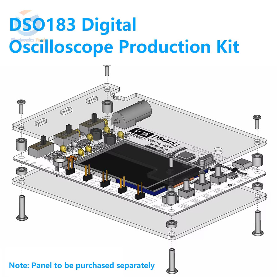 Gaqqee DSO183 Digitales Oszilloskop DIY Elektronik-Trainingsset mit Typ-C-Schnittstelle, 0-500KHz - Bild 3