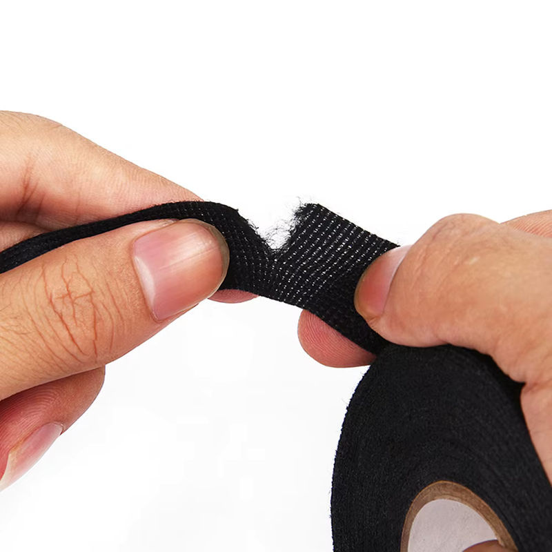 TFAAI Hitzebeständiges Stoffband Schwarz, 15 Meter klebendes elektrisch isolierendes Gewebeband zum Schutz von Autokabelbäumen - Bild 5
