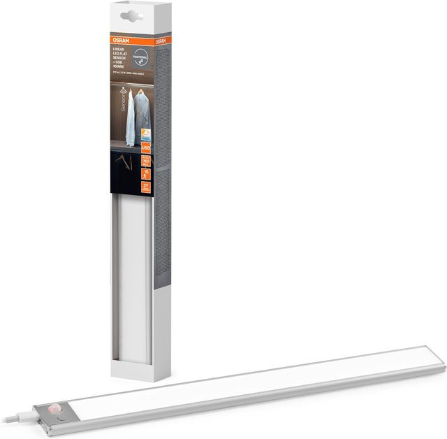 Osram LINEAR LED FLAT Unterbauchleuchte in Weiß mit USB, CCT und Bewegungssensor, Länge: 40 cm - Bild 1