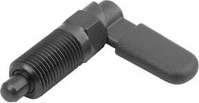 KIPP Sperrriegel M12x1,5 Ø6mm Form C mit Kappe in Schwarz - Bild 1