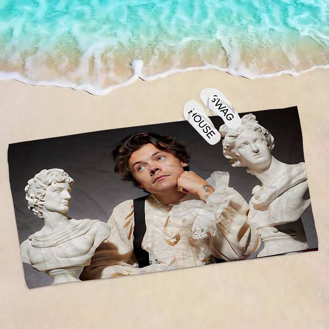 Dalangpa Strandtuch Harry Styles Design, Mikrofaser, bunt, B/H: 50 x 100 cm - Bild 1