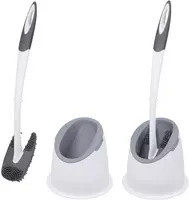 BÜMAG WC-Garnitur New-Trendy mit Bürste aus Kunststoff in Weiß und Grau, B/T/H: 41,0 x 15,0 x 15,0 cm - Bild 1