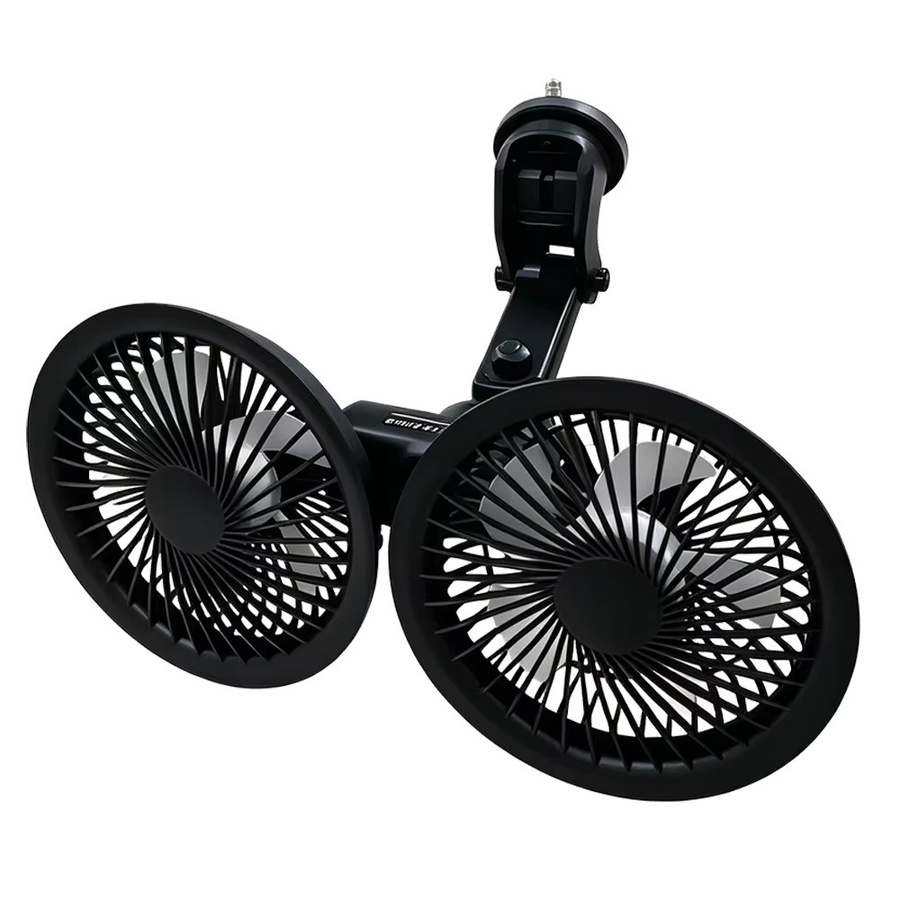 Bcomfy Mini Auto-Ventilator mit Doppelkopf, 3 einstellbare Geschwindigkeiten, 360 Grad drehbar und USB-Anschluss, Schwarz - Bild 6