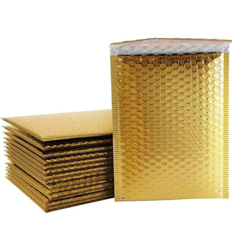 50 Stück luxuglow Versandtaschen aus aluminisierter Blasenfolie in Gold und Rot, selbstklebende wasserdichte Mailing-Umschläge mit Polsterung - Bild 2