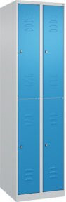 C+P Doppelstock-Spind Classic PLUS mit 2 Abteilen, Stahl, Zylinderschloss und Garderobenstange, H x B x T: 185 x 50 x 50 cm - Bild 1