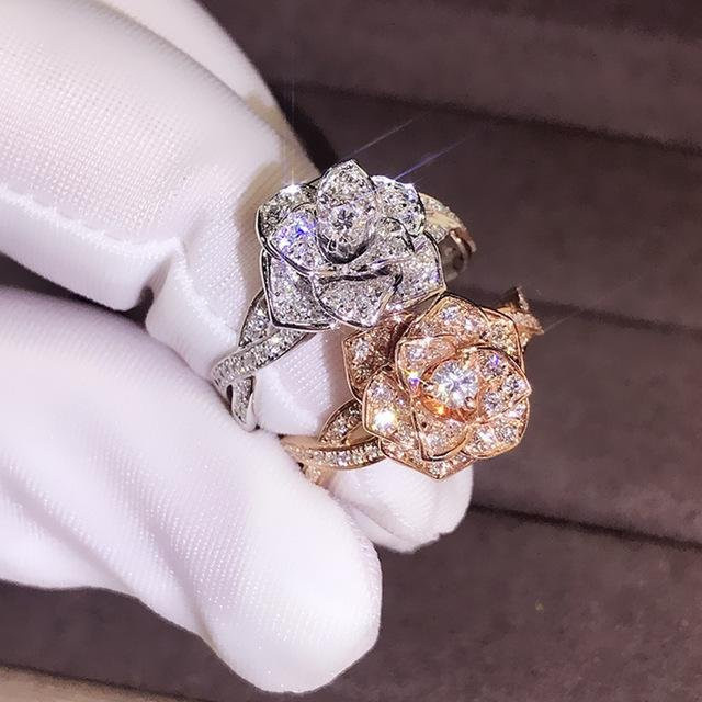 YIRAN Jewelry Verlobungsring, Diamant, Zirkonia, Damen, Ringgröße 10 - Bild 1