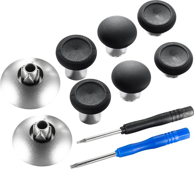 eXtremeRate Magnetische Analog-Stick-Thumbstick-Griffe aus Metall in Schwarz für Xbox One X S, Xbox One Elite und PS4 Pro Slim Controller - Bild 1
