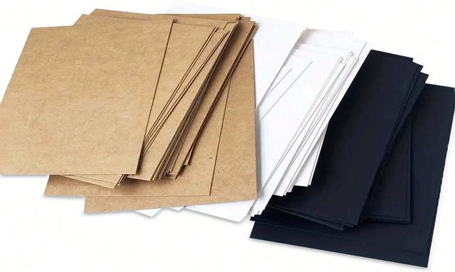 OBESTDA Kraftpapier Postkarten im A6-Format, 20 oder 30 Stück, braun und weiß, 350 g/m², B: 9,5 cm, H: 14,5 cm - Bild 1