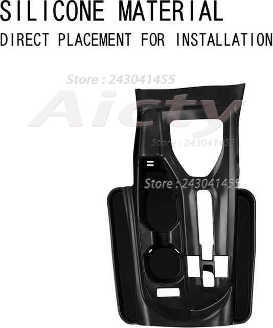 Aicty Abdeckungsverkleidung für Toyota Crown Crossover 2023 2024 2025, Silikon-Innenraumzubehör für zentrale Steuerung, Schalttafel und Wasserbecherhalter, Schwarz, Rechtslenker (RHD) - Bild 1