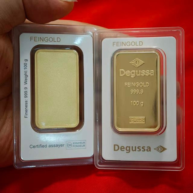 Degussa Goldbarren, 24K vergoldetes Messing, Unisex - Bild 1