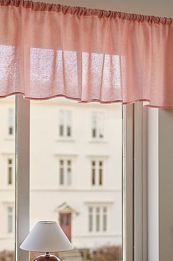 Jotex Schabracke LILL in Pink aus Leinenmischung, halbtransparent, B/H: 100 x 250 cm - Bild 1