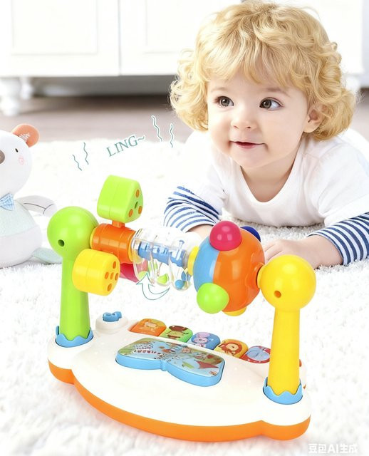 CONUSEA Rotierendes Musik-Klavier Spielzeug für Kleinkinder mit Licht und Sound in Mehrfarbig - Bild 1