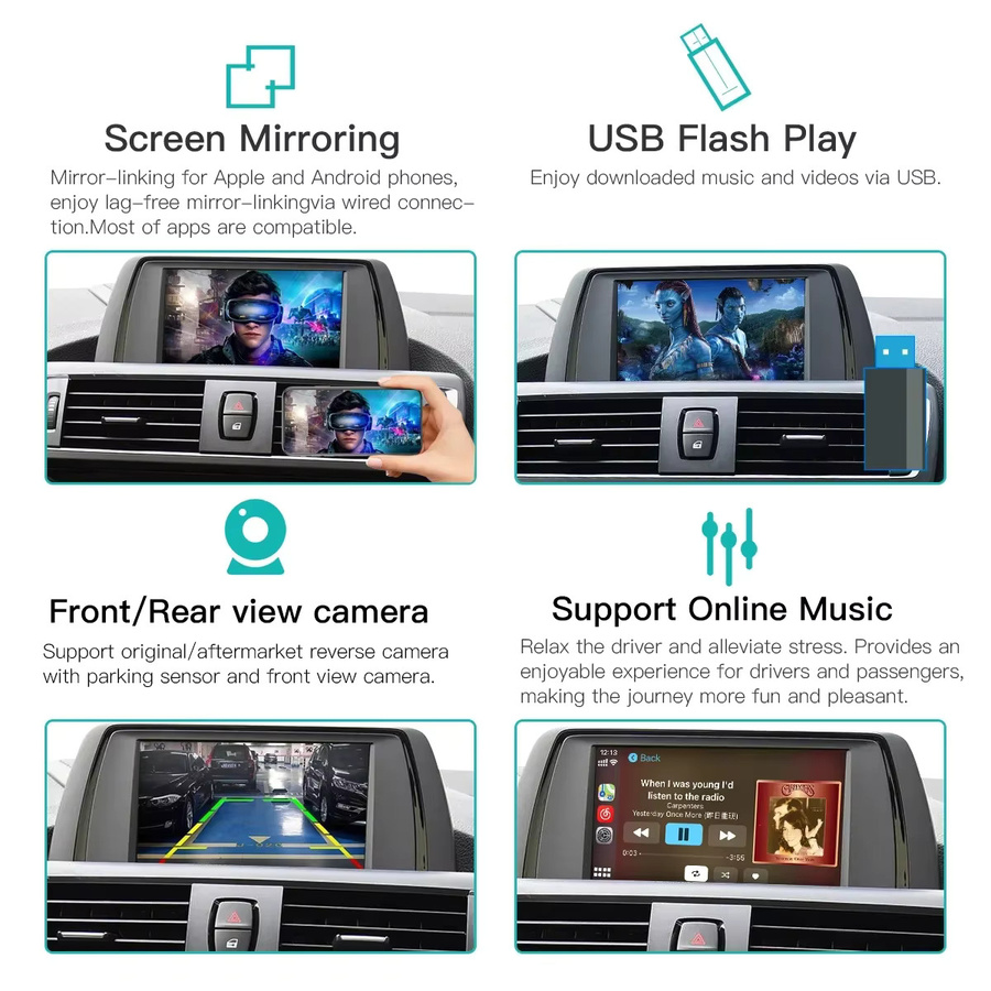MLINKIT Drahtloses CarPlay und Android Auto Modul für BMW NBT CIC Serien 1 2 3 4 5 7 sowie MINI in Schwarz - Bild 4