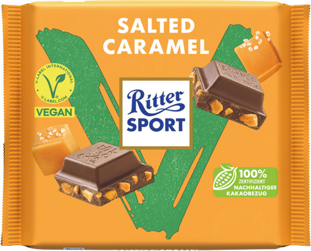 Ritter Sport Vegan Salted Caramel Schokoladentafel 100 g - Bild 1