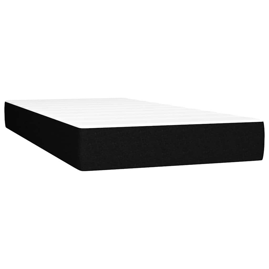 vidaXL Boxspringbett Hybrid mit Matratze und Taschenfederkern, Schwarz, B/T: 80 x 200 cm - Bild 3