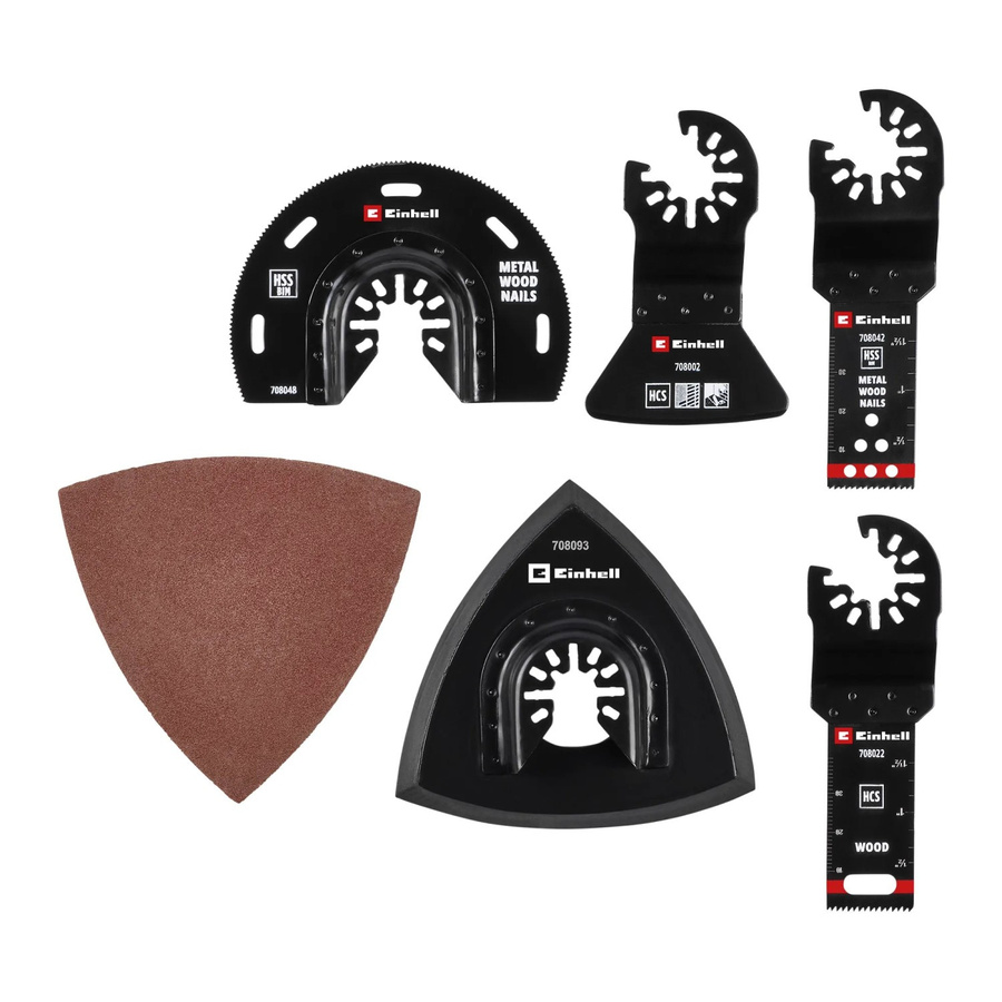 Einhell 17-teiliges Multifunktionswerkzeug-Zubehör-Set mit Bimetall-Sägeblättern und Schleifmittel in Schwarz - Bild 3