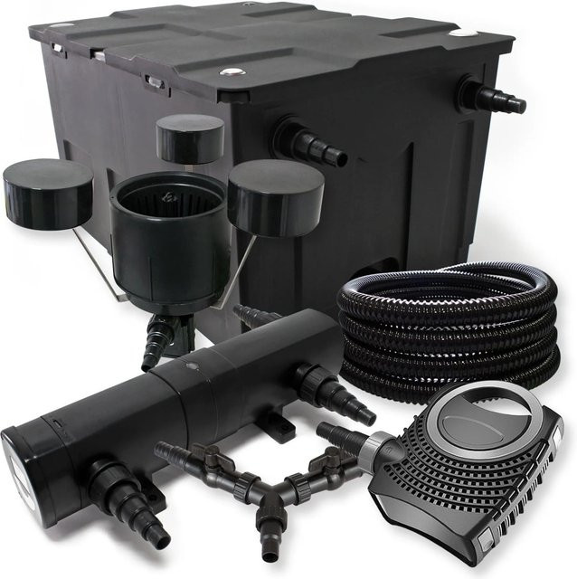 Sunsun Teichfilter Set Neo10000 in Schwarz mit 80W Pumpe, 18W Klärer und 25M Schlauch für bis zu 60000L - Bild 1