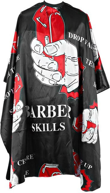 Koogeelife Friseur-Schürze, wasserdicht, atmungsaktiv, Schwarz, 160 x 140 cm - Bild 1