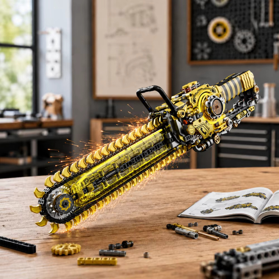 FUNXINEE MOC Motorisierte Kettensäge-Bausteine, Lichtmodell-Set, ab 8 Jahren - Bild 2