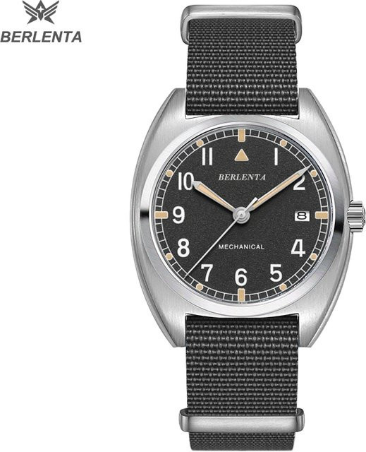 BERLENTA Armbanduhr, Automatik, Edelstahl, Schwarz, Herren - Bild 1