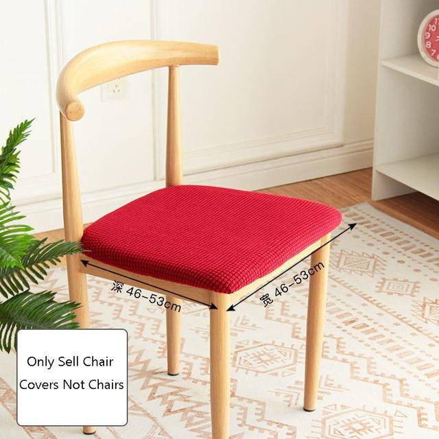 Yiran Furniture Jacquard Stuhlbezug in Übergröße, elastischer Esstischstuhlbezug aus Polyester, Farbe: Rot - Bild 1