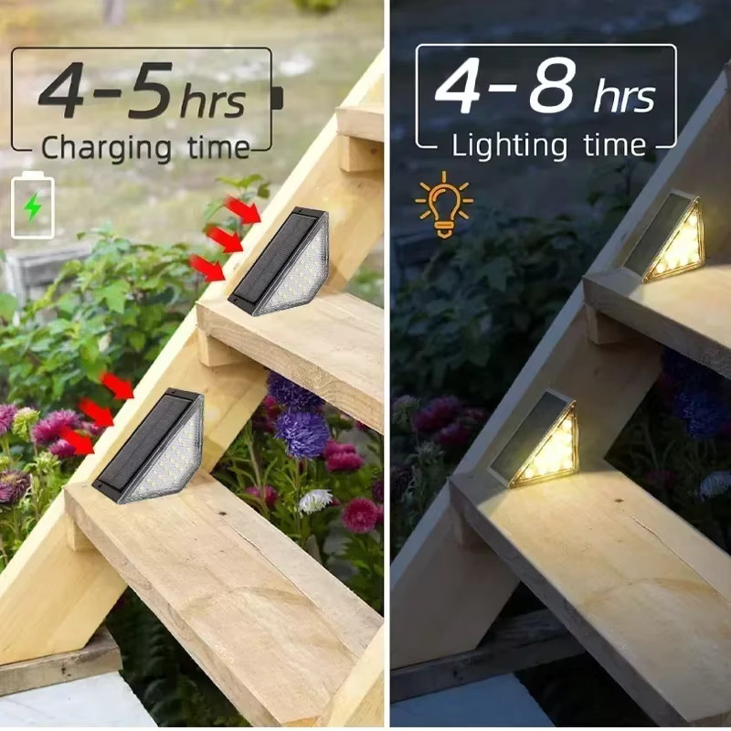 Heinast Solar-Deckleuchten Schwarz Modern Rechteckig mit Warmweißem Licht für Treppen, Geländer und Terrasse - Bild 3