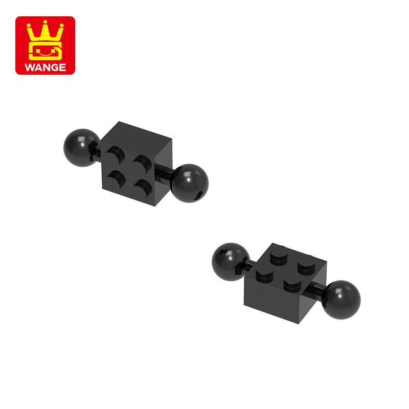Yiran toy 37-teiliges Set 2x2 doppelseitiger Kugelkopfstein Moc Hue Schnallen-Aufsteckteile Bauen - Bild 2