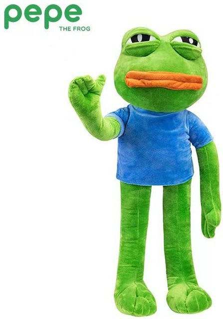 Yiran Health & Beauty Magischer Ausdruck Trauriger Frosch, Plüschtier, 45cm, ab 14 Jahren - Bild 1