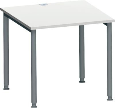 Schäfer Shop Genius Schreibtisch MODENA FLEX mit 4-Fuß-Rundrohr, lichtgrau/anthrazit, B: 80 cm, T: 80 cm - Bild 1