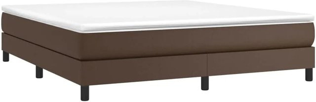 vidaXL Boxspringbettgestell gepolstert in Braun aus Kunstleder B: 180 cm, T: 200 cm, H: 203 cm - Bild 1