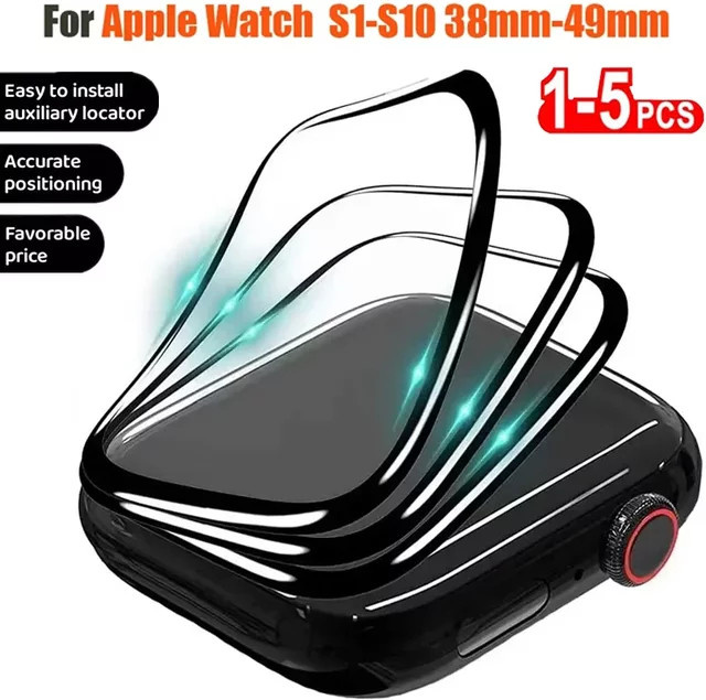 CAOWTAN Displayschutzfolie Keramik, Schwarz, Apple Watch, Unisex - Bild 1