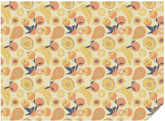 Tulup Buntglasfolie Saftige Früchte Fensterfolie in Gelb und Bunt, B/H: 200 x 146 cm - Bild 1