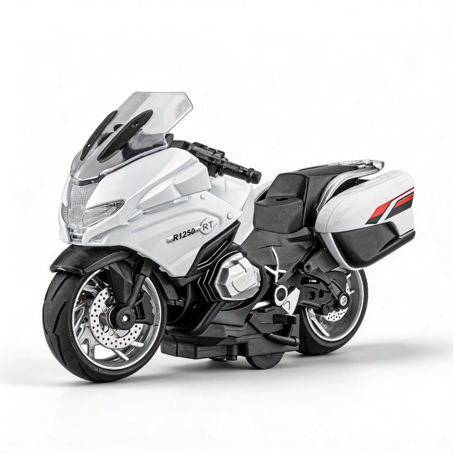 WELLY R1250RT Metall-Motorradmodell, 1:14, mit Rückziehfunktion, Sound und Licht - Bild 4